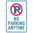 thumbnail image 2 of National Marker Parking Signs; P With Slash No Parking Anytime 18X12 .040 Aluminum TM33G, 2 of 2