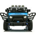 thumbnail image 5 of Joyracer 24V Ride Ons, 4WD Electric Truck for Kids, Power Car Wheels, Outdoor Toy with Remote, Bluetooth, USB, LED Lights, Blue, 5 of 10