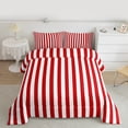 thumbnail image 2 of jejeloiu Geometric Lines Bedding Comforter Set,Modern Geometric Stripes Twin Comforter Sets,Red White Bedding Set For Girls Boys,Super Cozy Room Decor Reversible,2pcs, 2 of 8