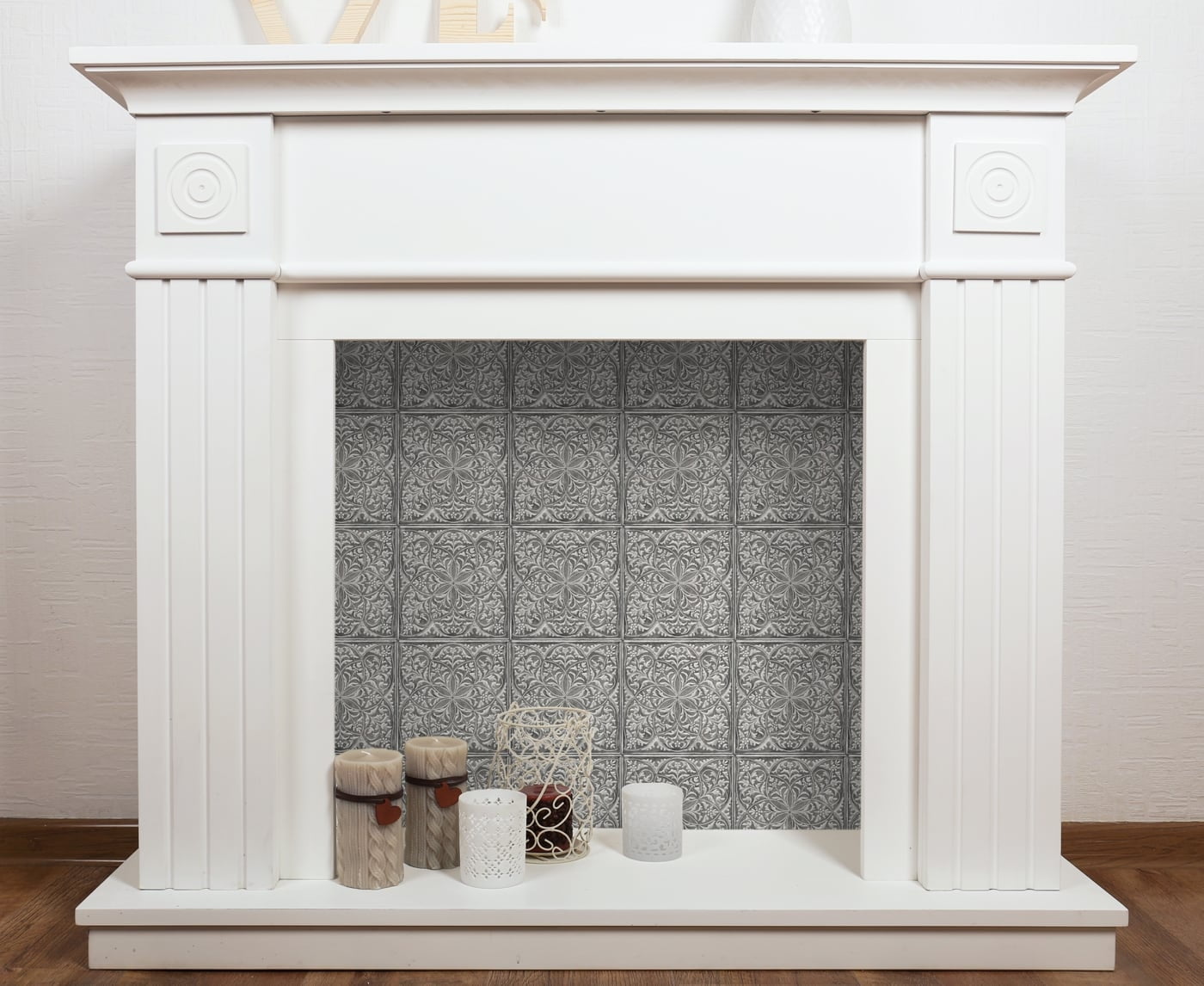 NextWall Faux Embossed Tile Peel and Stick Wallpaper