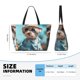 thumbnail image 4 of Fotbe Stylish Dog in Denim Outfit Bolsa de Viaje para Playa - Resistente al Agua, Bolsa Tote de Gran Capacidad y Ligera con 7 Bolsillos para Mujeres y Hombres, 4 of 7