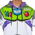 thumbnail image 3 of Disney Pixar Toy Story Men's I Am Buzz Lightyear Astronaut Costume Adult Sweatshirt Zip Hoodie, 3 of 6