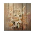 thumbnail image 3 of Designart "Beige Lilies love expression" Floral Print on Natural Pine Wood, 3 of 5