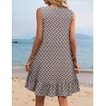 thumbnail image 6 of Zeagoo Sleeveless Dress for Women Swing Summer Casual Solid Tunic Ruffle Dress Cover Up with Pockets, 6 of 6