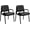 Black-s 2pcs set, variant on Waiting Room Chairs Set of Leather Office Desk Reception Guest Stationary Side Chair with Padded Arms for Home Conference Lobby Area Meeting Church Medical Clinic Elderly Student