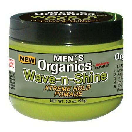 Africas Best Organics Mens Wave and Shine Hair Pomade, Extreme Hold, 3.5 (Best Pomade For Thin Hair Men)