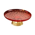 thumbnail image 3 of Kuntesetty Pedestal Fruit Bowl Decorative Bowl Multipurpose Aesthetic Display Stand Storage Red and Gold, 3 of 9