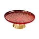 thumbnail image 3 of Frutero redondo con base, ideal para decorar mesa, cocina, encimera u oficina. Rojo y dorado, 3 of 9