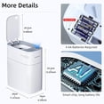 thumbnail image 6 of Joybos Automatic Touchless Motion Sensor Trash Can 3.8 Gallon Slim Design Waterproof Wastebasket Plastic Trash Can For Bathroom, Bedroom, Kitchen, Office,Living Room, 6 of 9