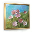 thumbnail image 1 of Red Wildflowers on A Green Meadow - Traditional Framed Canvas, 1 of 3