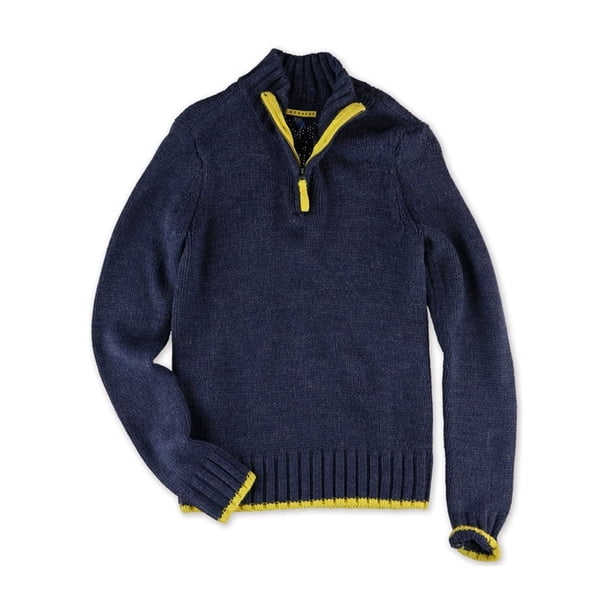 Suéter de punto de cable Aeropostale para mujer, azul, pequeño