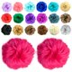 thumbnail image 1 of QTHQTFL 2 piezas de pelo de moño desordenado para mujeres y niñas, banda de goma elástica, extensiones de moño de pelo sintético ondulado y rizado (rosa brillante), 1 of 5