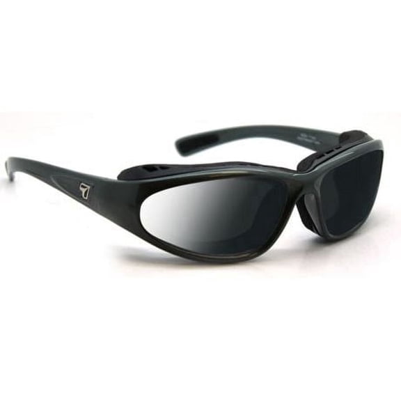 7eye Bora Wind-Blocking Padded Photochromic Sunglasses for Outdoors, UV400, Pink to Rose Copper Lenses, Charcoal