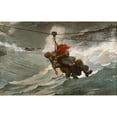 thumbnail image 3 of Winslow Homer 14x11 Black Modern Framed Museum Art Print Titled - The Life Line, 3 of 5
