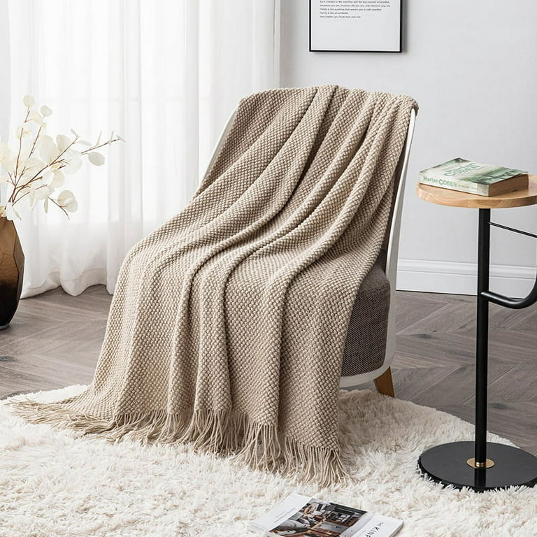 Homgreen Exclusive Mulberry Silk Throw Blanket with Fringe, Naturally Soft,  Breathable