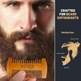 thumbnail image 2 of MEDca Wooden Beard Comb for Men - Pack of 2, H x 1.38" Handcrafted Solid Beechwood Beard Combs, 2 of 9