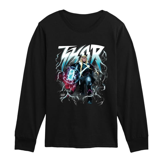 Thor - Lightning - Youth Boys Long Sleeve Graphic T-Shirt