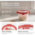 thumbnail image 6 of Genicook 2-Piece Borosilicate Glass Measuring Cup Set with Secure Snap Lids, 6 of 11