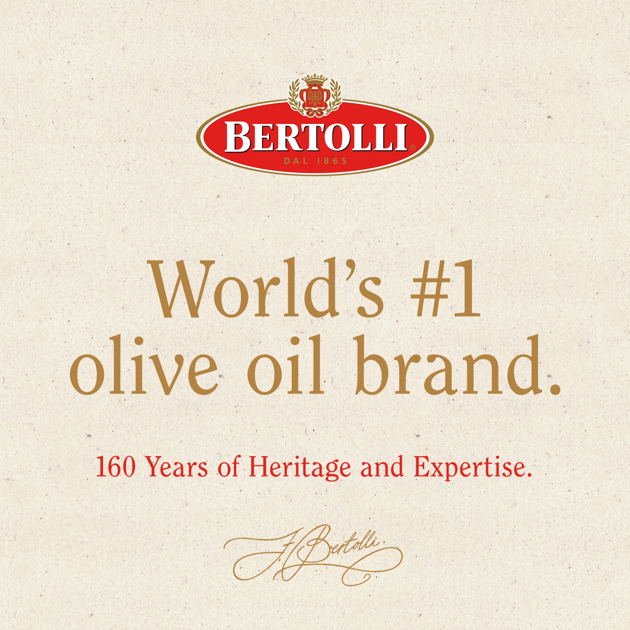 Bertolli Extra Virgin Olive Oil, Rich Taste, First Cold Pressed, Contains Polyphenols, 101.4 fl oz