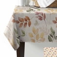 thumbnail image 3 of Orange Green Yellow Botanical Tablecloth Rectangle Table Cloth 60x102 , Waterproof Tablecloth Outdoor Table Cloth, Fall Maple Leaf Rustic Washable Table Cover for Kitchen Dining Party, 3 of 8