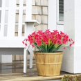thumbnail image 4 of Flores Artificiales Ramo Falso Decoración Del Hogar Plantas De Simulación De Plástico Flores Para Patio Trasero Jardín Balcón 2 Uds seitruly HA044091-04, 4 of 6