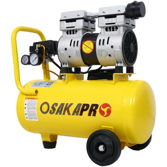1.5HP 8-Gallon Oil-Free Air Compressor, Ultra Quiet (70dB) Portable Electric Compressor with Wheels & Auto Drain, 4.0 CFM at 90 PSI for Nail Guns, Spray Tools