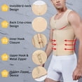 thumbnail image 5 of VASLANDA Men's Zipper Firm Control Body Shaper Vest Heavy Compression Undershirts Gynecomastia Tank Tops with Back Support, 5 of 7