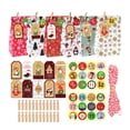 thumbnail image 1 of Billuyoard 24 juegos se pueden combinar libremente con bolsas de embalaje navideñas con etiquetas colgantes, bolsa de regalo de Navidad, papel Kits de decoración para fiestas MC6-6, 1 of 6