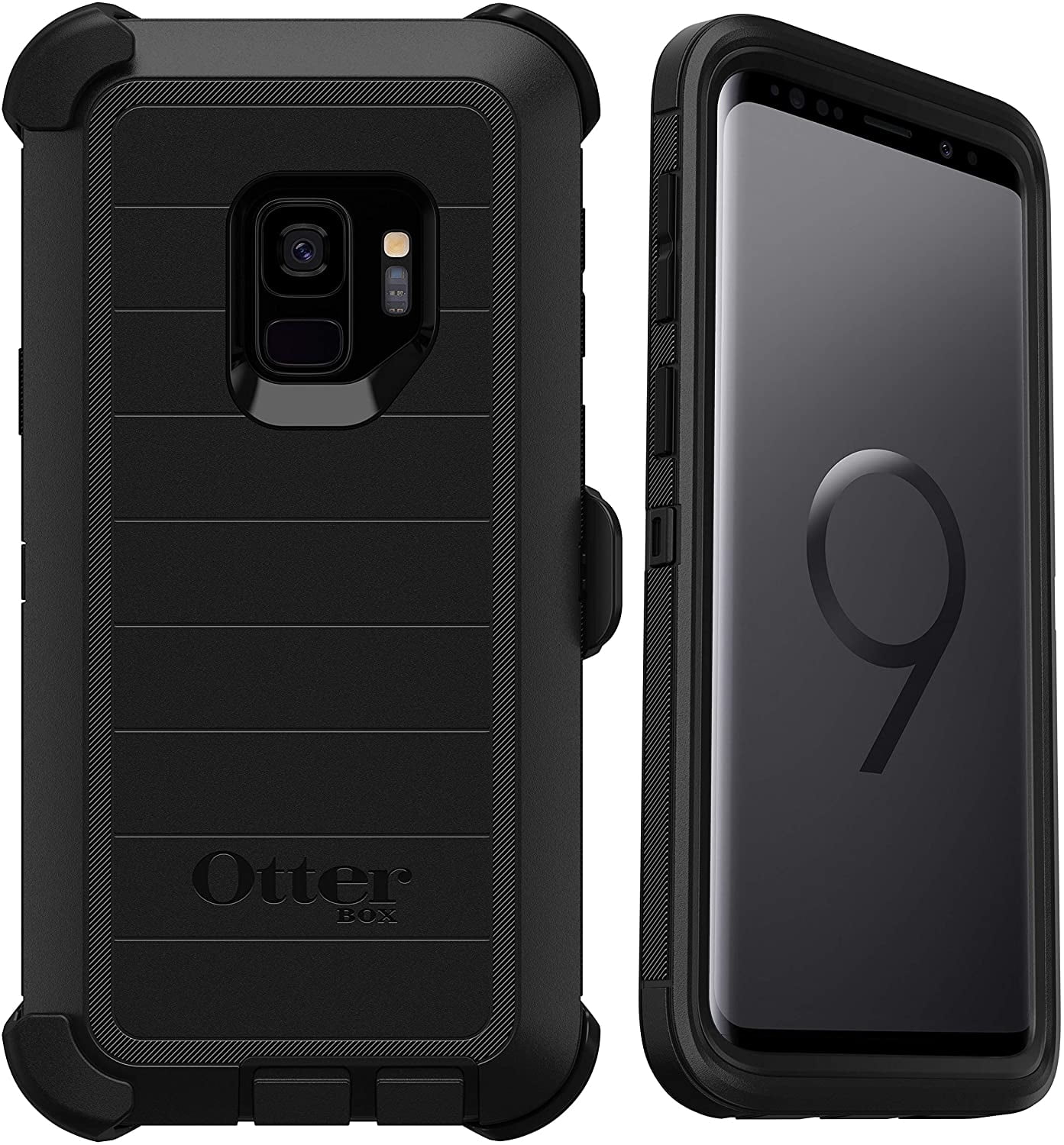 OtterBox Defender Series Rugged Case & Holster for Samsung Galaxy S9, Black
