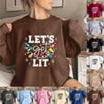 thumbnail image 1 of EQWLJWE Chandails de Noël pour Femmes Grande Taille Chandails de Fête Amusants Chandails Amusants à Imprimé Guirlande Lumineuse de Noël Chandails Graphiques Col Rond Manches Longues Cadeaux Chandail de Noël Tendance, 1 of 1