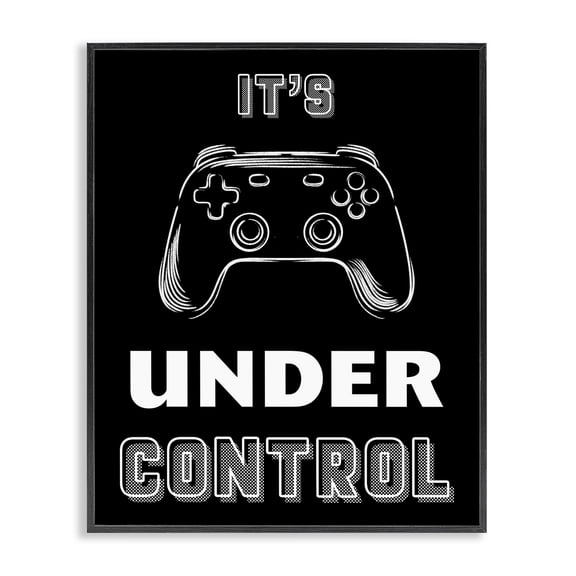 Stupell Industries Contemporary Under Control Gamer Black Framed Giclee Art, 11 x 14, by Marcus Prime