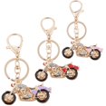 thumbnail image 3 of Rhinestone Crystal Motocicleta Colgante Bolsa Lvero Lvero Púrpura Macarena Crystal Llavero, 3 of 3