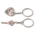 thumbnail image 3 of Par de llaveros de San Valentín: llavero con forma de corazón y aro para enamorados. Llaveros para parejas, para novios, novias, él y ella., 3 of 3