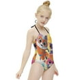thumbnail image 5 of Super Kitties Girl's One-Piece Swimsuit Bathing Suit Soft Stretchy Children's Swimwear Swim Attire for Vacation 8-10Y(130cm), 5 of 8
