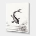 thumbnail image 3 of Designart ' Black and White Vintage Fish I ' Nautical & Coastal Canvas Wall Art Print, 3 of 4