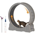 thumbnail image 1 of YODOLLA 45” Cat Treadmill Large XL Quiet Cat Exercise Running Wheel for Indoor Cats, Grey, 1 of 8