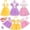 Pink, variant on Girls Princess Dress up Clothes, 3Pack Princess Costume Trunk for Kids Pretend Play Christmas Birthday Gift