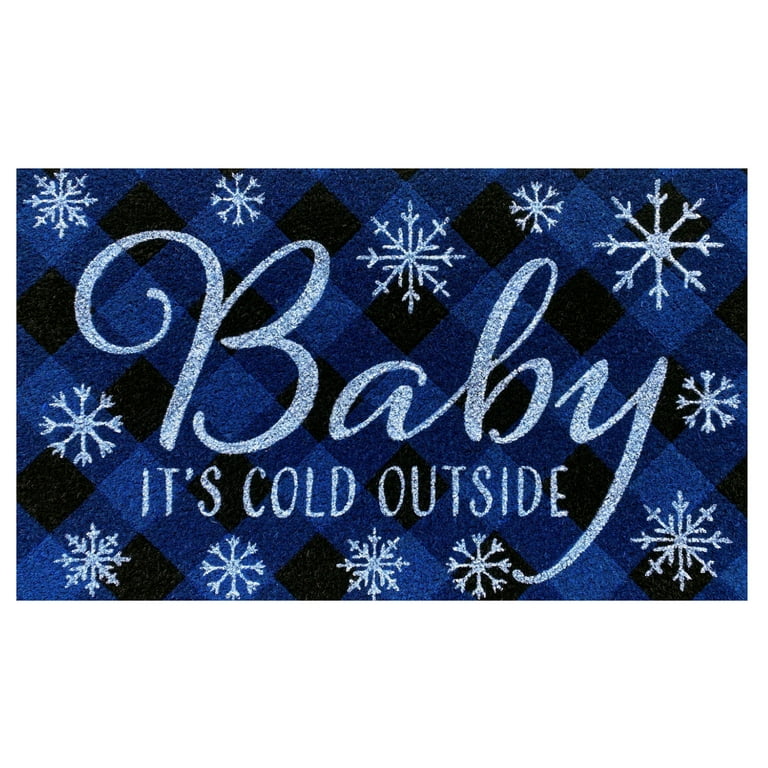 Baby It's Cold Outside Coir Winter Doormat 30" x 18" Indoor  Outdoor