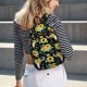 thumbnail image 5 of Disketp Sunflower Skull Boho print Canvas Backpack Lightweight Travel Daypack Student Rucksack Laptop Backpack-, 5 of 5