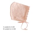 thumbnail image 3 of Cotton Ruffle Baby Hat Baby Girls Bonnet Caps Color Breathable Infant Hat, 3 of 8