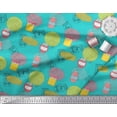 thumbnail image 3 of Soimoi Green Cotton Voile Fabric Text & Jar Art & Craft Printed Fabric 1 Yard 42 Inch Wide, 3 of 3