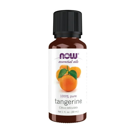 NOW Essential Oils, Tangerine Oil, Cheerful Aromatherapy Scent, Cold Pressed, 100% Pure, Vegan, Child Resistant Cap, 1-Ounce