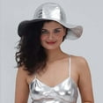 thumbnail image 2 of Aocisk Stylish Bucket Hat Outdoor Event Accessory Party Wear Versatile All Season Sun Silver one size, 2 of 4