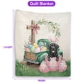 thumbnail image 5 of Easter Egg Labrador Retriever Bunny Ear Welcome Spring Truck Quilt Blanket Lab Dog Lover Gifts Cozy Comforter Throw Blanket - 12002, 5 of 5