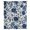 SteelBlue, variant on Navy Blue Botanical Peony Sheer Curtains 45 Inches Long, Vintage Floral Blossom Light Filering Curtains, Breathable Simi Curtain Privacy Drapes for Kitchen Bathroom Lightweight Small Window Treatment