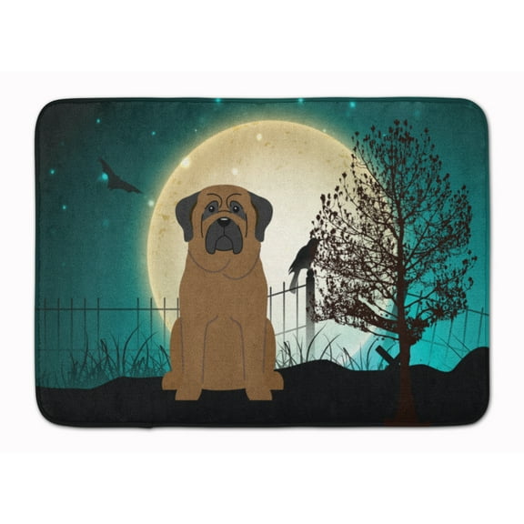 Halloween Scary Bullmastiff Machine Washable Memory Foam Mat