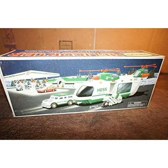 Hess 2001 Toy Helicopter with Motorcycle and Cruiser