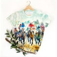thumbnail image 4 of CFLVAEK Funny Horse Racing Shirts for Women Plus Size Short Sleeve Summer Tshirts Casual Round Neck Horse Racing Game Graphic Tees L, 4 of 4