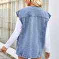 thumbnail image 7 of Taylonsss Clearance Women's Fashion Spring Summer Sleeveless Hatless Jean Jacket/Jacket, 7 of 7