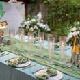 thumbnail image 5 of Sziqiqi Set of 10 Ribbed Glass Hurricane Candle Holders: 11.8" Tall Fluted Taper Candle Sticks with Heavy Base Windproof Centerpiece for Dining Table Wedding Decor (Candles Not Included), 5 of 8